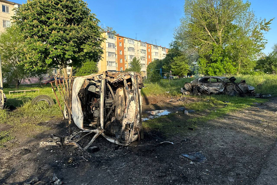 Последствия обстрела Шебекино 31 мая 2023 года