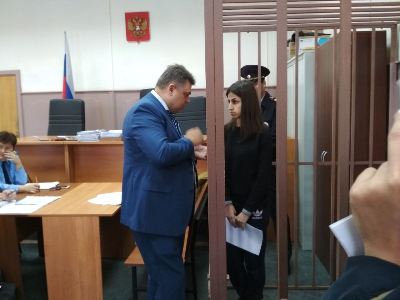 Ангелина Хачатурян с адвокатом