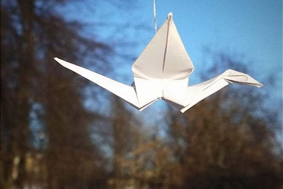 Бумажный журавль в Петрозаводске — символ мира