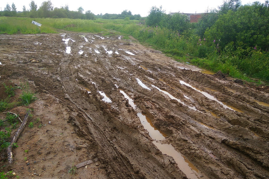 Дорога к участкам в Охмыльцево. 2018 год
