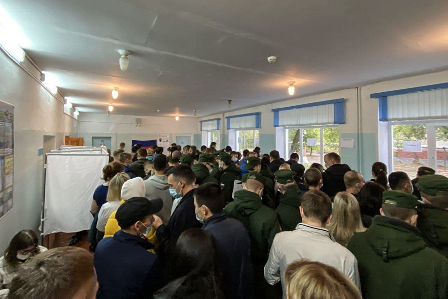 Один из избирательных участков в Оренбурге