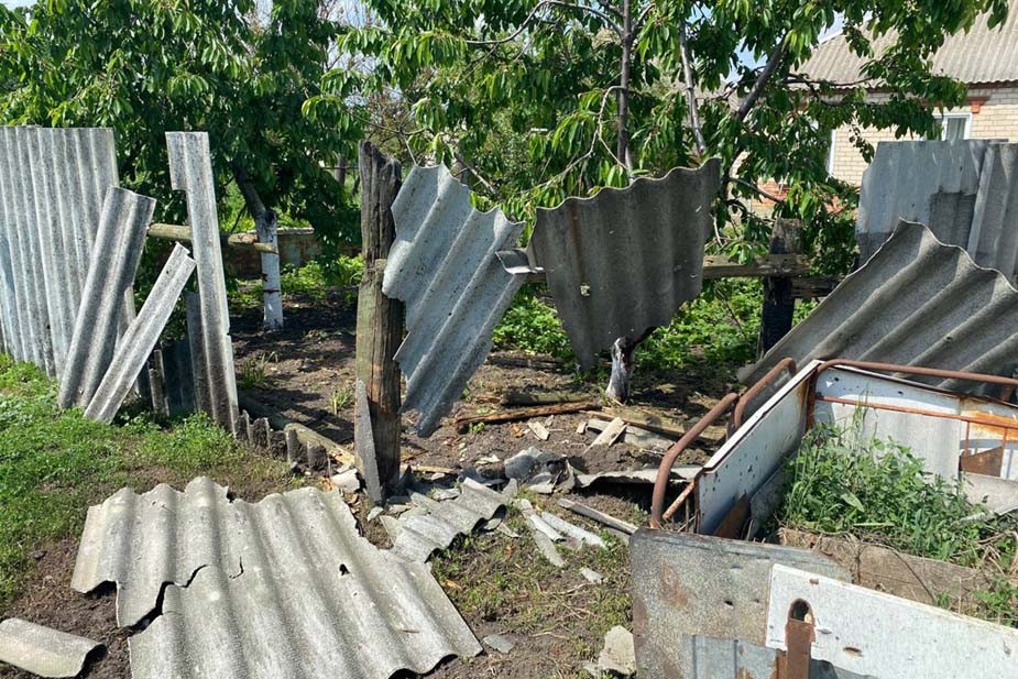 Дом Ушаковой после обстрела