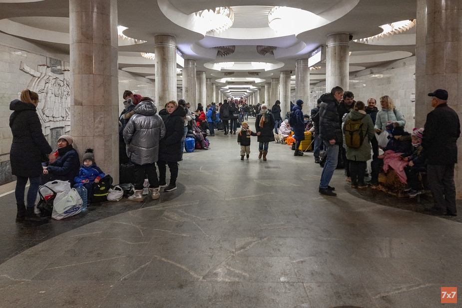 Метро в Харькове 24 февраля
