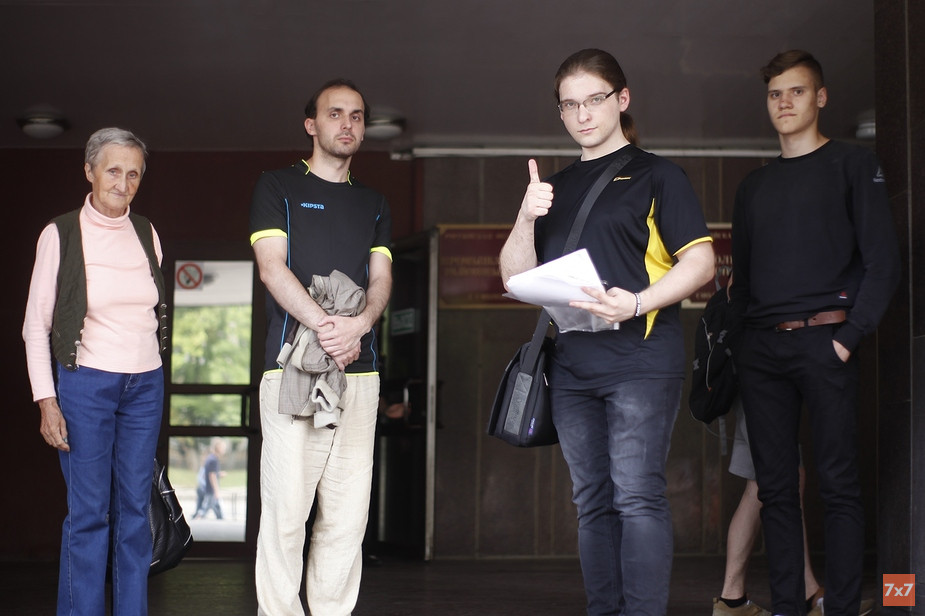 Сергей на заседании по делу об оскорблении власти в 2019 году