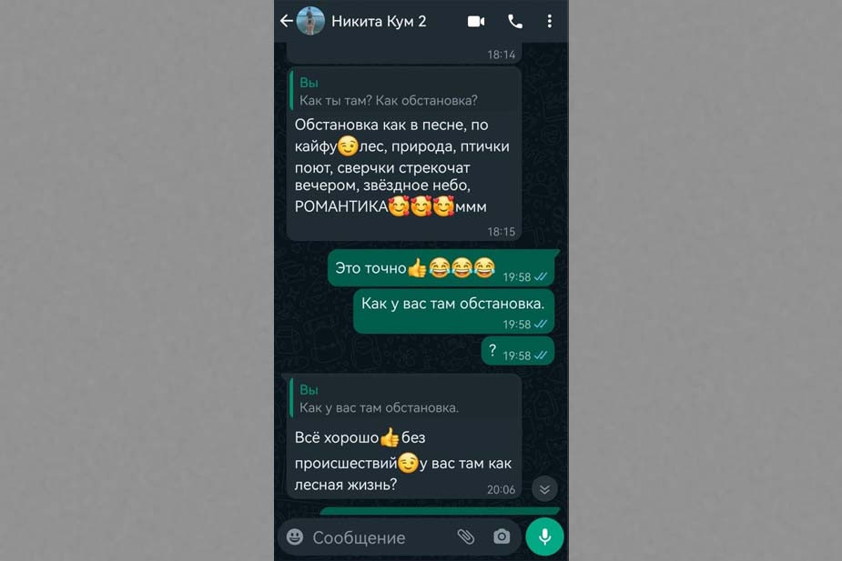 Переписка Никиты с подругой за несколько часов до его гибели