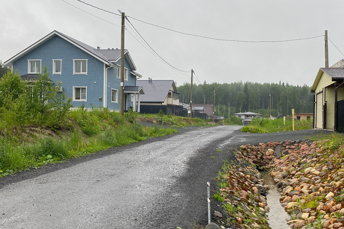 One of the streets in Rezervny 