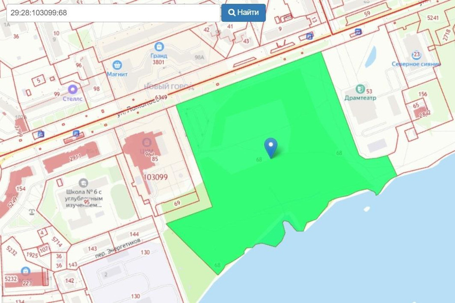 ЦЕНТРАЛЬНЫЙ ПАРК НА КАДАСТРОВОЙ КАРТЕ