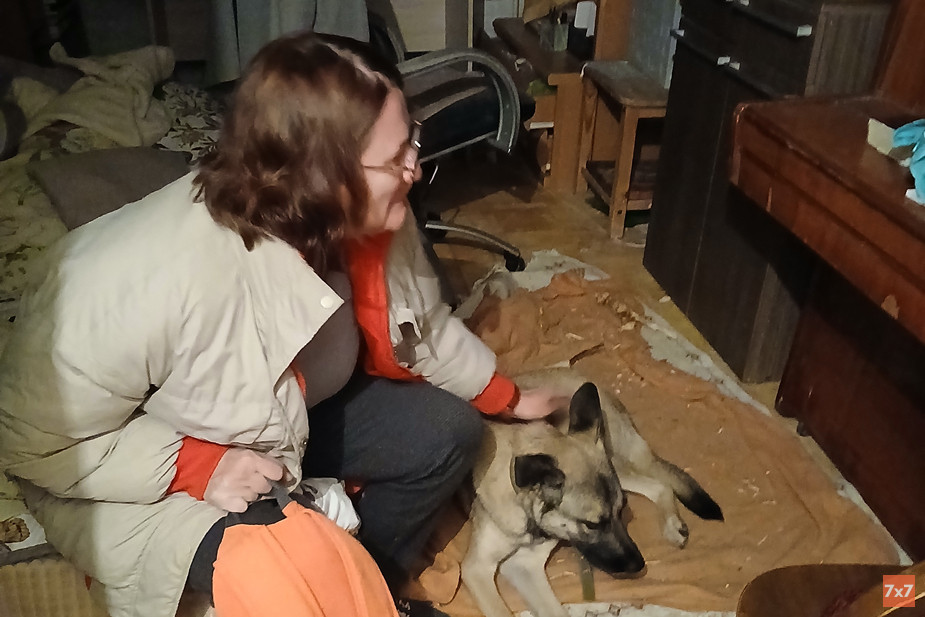 Анна Селивановская и ее пес Мирт перед отъездом из Ижевска