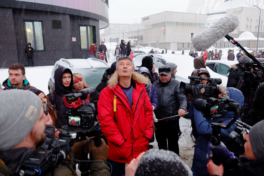 Евгений Ройзман на митинге против сноса телебашни 22 марта 2018 года. Фото: Фальшивомонетчик / Wikimedia.org (CC BY-SA 4.0)