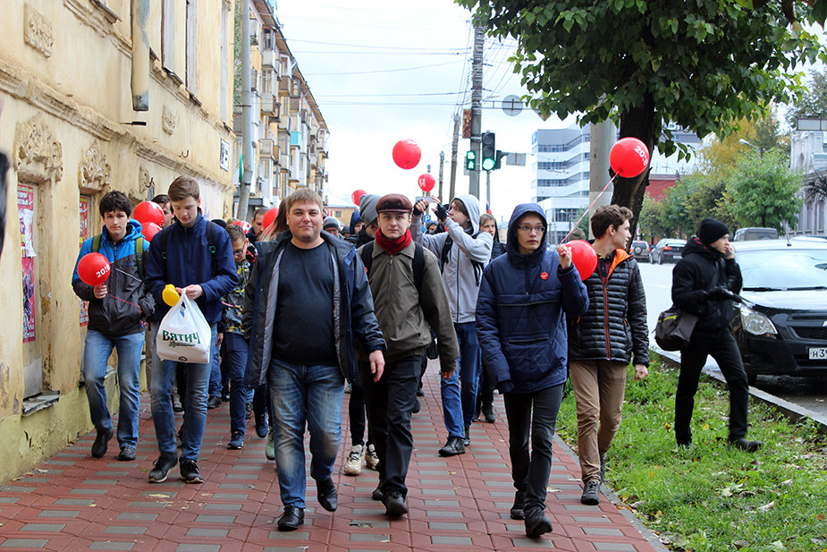 Акция сторонников Навального в Кирове, 7 октября 2017 года