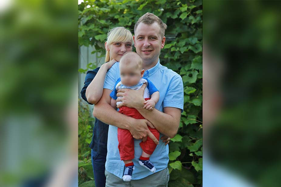 Владимир Завьялов с женой Кристиной и сыном Львом