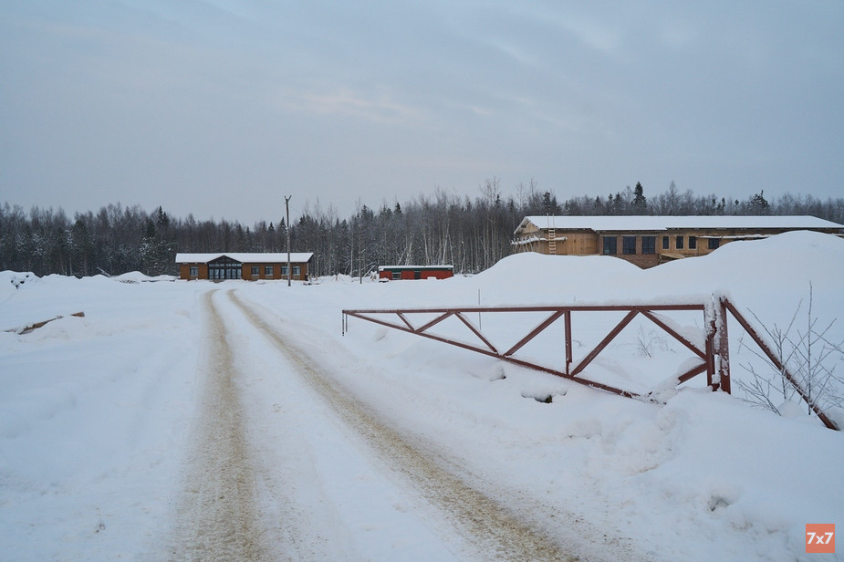 Место строительства КПП и административного здания в январе 2021 года. Фото Павла Степанова