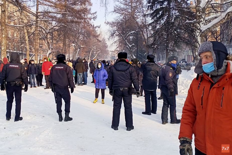 Несанкционированная акция в Кемерове 