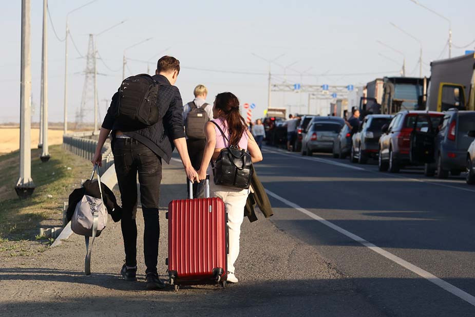 Российско-казахстанская граница после начала мобилизации